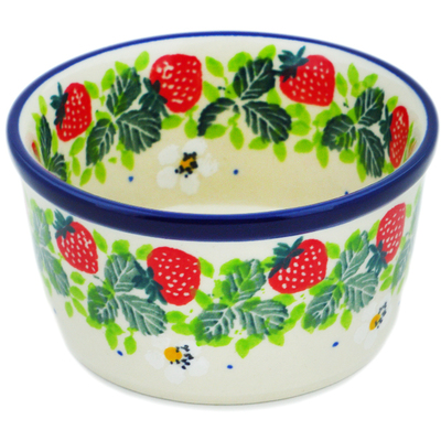 Polish Pottery Ramekin Bowl Small Berry Burst