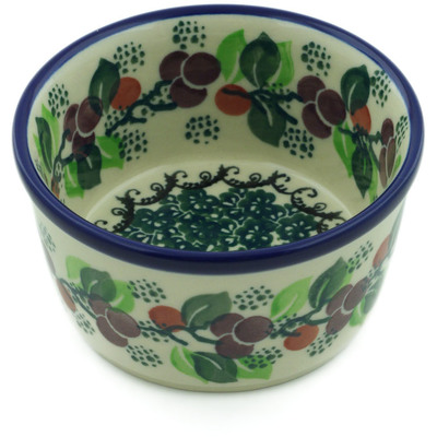 Polish Pottery Ramekin Bowl Small Berry Garland