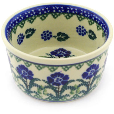 Polish Pottery Ramekin Bowl Small Blackberries