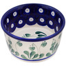 Polish Pottery Ramekin Bowl Small Bleeding Heart Peacock