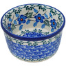 Polish Pottery Ramekin Bowl Small Blue Blossom