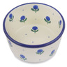 Polish Pottery Ramekin Bowl Small Blue Buds
