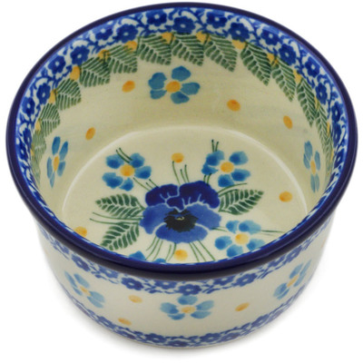Polish Pottery Ramekin Bowl Small Blue Dreams