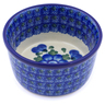 Polish Pottery Ramekin Bowl Small Blue Poppies