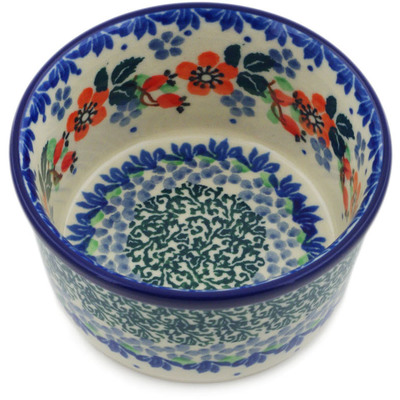 Polish Pottery Ramekin Bowl Small Budding Blossom