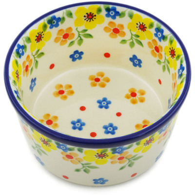 Polish Pottery Ramekin Bowl Small Country Spring
