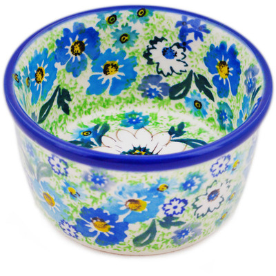 Polish Pottery Ramekin Bowl Small Daisy Valley UNIKAT