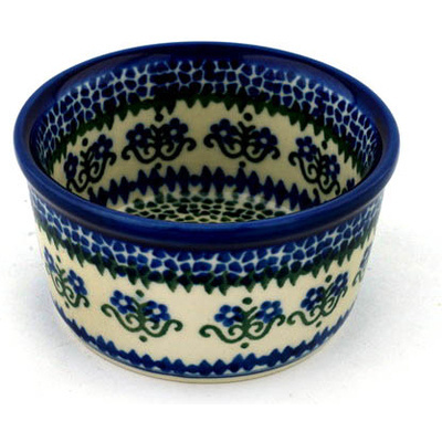 Polish Pottery Ramekin Bowl Small Fanciful Daisy