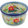 Polish Pottery Ramekin Bowl Small Festive Avian Delight UNIKAT