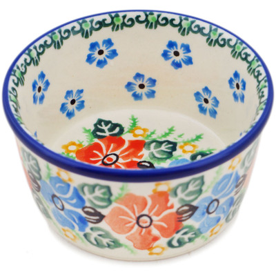 Polish Pottery Ramekin Bowl Small Hawaiin Wreath