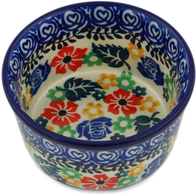 Polish Pottery Ramekin Bowl Small Love Fall Garden