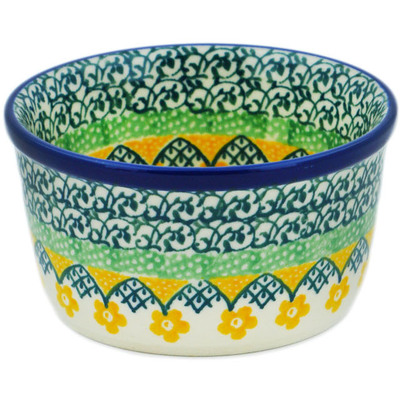 Polish Pottery Ramekin Bowl Small Spring On The Branch UNIKAT