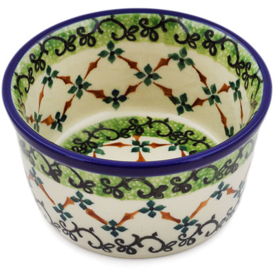 Polish Pottery Ramekin Bowl Small Stemming Gate