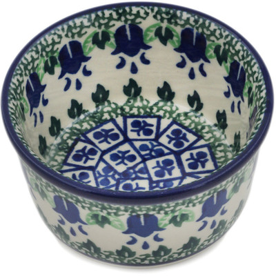 Polish Pottery Ramekin Bowl Small Texas Bluebell