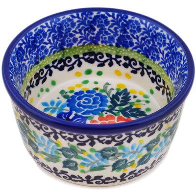 Polish Pottery Ramekin Bowl Small Trio Of Beauty UNIKAT
