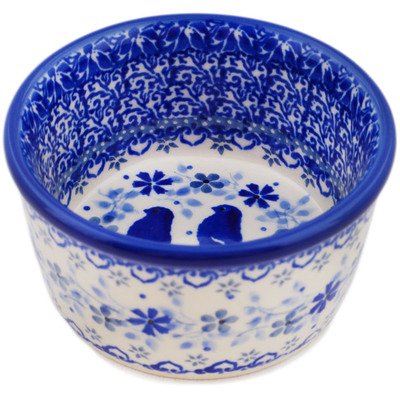 Polish Pottery Ramekin Bowl Small Winter Beauty UNIKAT