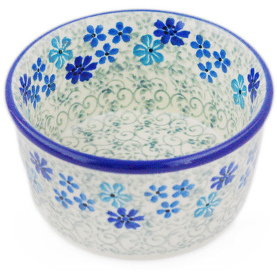 Polish Pottery Ramekin Bowl Small Winter Floral