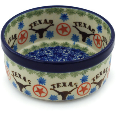 Polish Pottery Ramekin Bowl State Of Texas