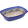 Polish Pottery Rectangular Baker 10&quot; Blissful Daisy
