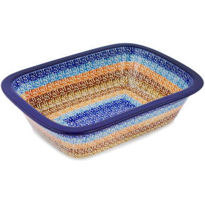 Polish Pottery Rectangular Baker 10" Branching Out