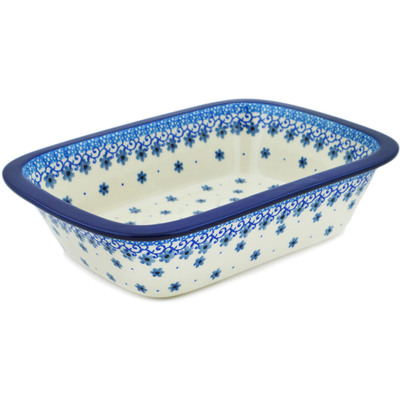 Polish Pottery Rectangular Baker 10" Cow That Jumped Over The Moon