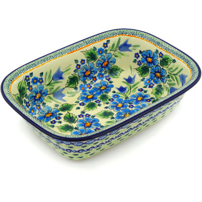 Polish Pottery Rectangular Baker 10" Evangeline UNIKAT