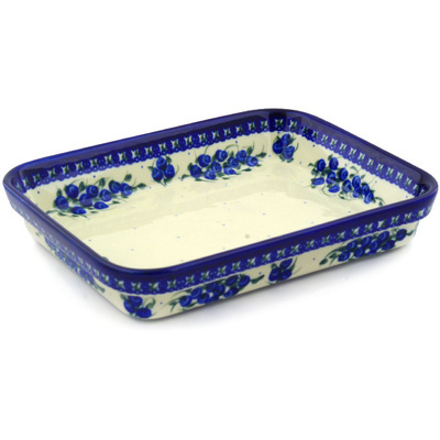 Polish Pottery Rectangular Baker 10&quot;