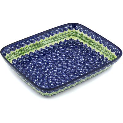 Polish Pottery Rectangular Baker 10"