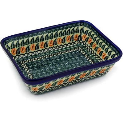 Polish Pottery Rectangular Baker 10&quot;