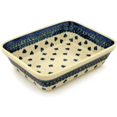 Polish Pottery Rectangular Baker 10"