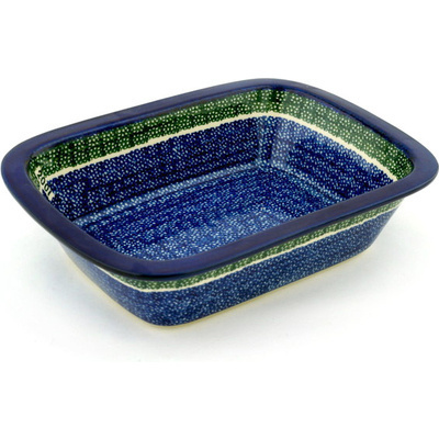 Polish Pottery Rectangular Baker 10&quot;