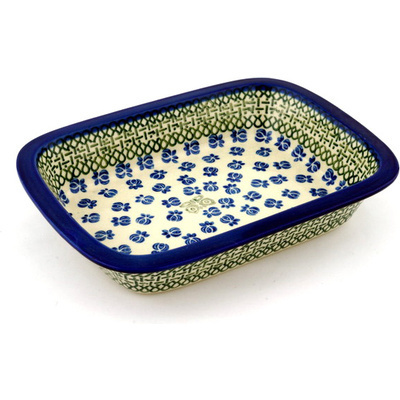Polish Pottery Rectangular Baker 10" Irish Butterfly