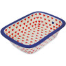 Polish Pottery Rectangular Baker 10" Looking For Love
