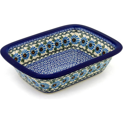 Polish Pottery Rectangular Baker 10" Morning Daisy