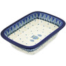 Polish Pottery Rectangular Baker 10&quot; Pastel Hooter UNIKAT