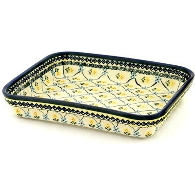 Polish Pottery Rectangular Baker 10" Princess Royal