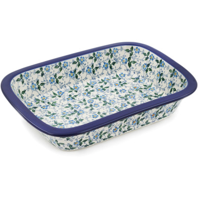 Polish Pottery Rectangular Baker 10" Summer Wind