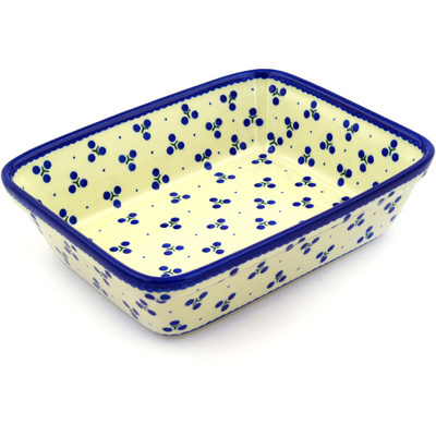 Polish Pottery Rectangular Baker 10" Triple Berries