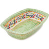 Polish Pottery Rectangular Baker 10&quot; Tulip Ring