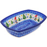 Polish Pottery Rectangular Baker 10&quot; Twinkle Twinkle Little Gnome