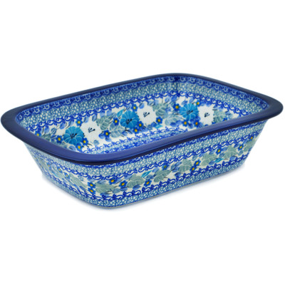 Polish Pottery Rectangular Baker 10" Wedding Bouquet UNIKAT
