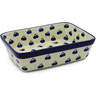 Polish Pottery Rectangular Baker 10&quot; Wild Blueberry