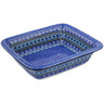 Polish Pottery Rectangular Baker 11&quot; Aztec Sky