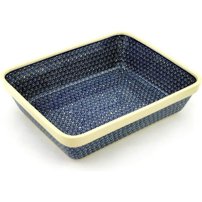 Polish Pottery Rectangular Baker 11" Baltic Blue
