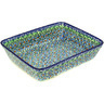 Polish Pottery Rectangular Baker 11&quot; Cactus UNIKAT