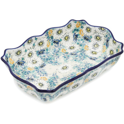 Polish Pottery Rectangular Baker 11&quot; Elegance UNIKAT