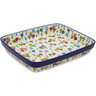 Polish Pottery Rectangular Baker 11&quot; Fun Time UNIKAT