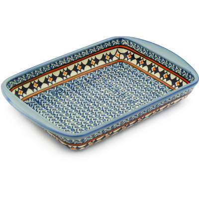 Polish Pottery Rectangular Baker 11&quot;