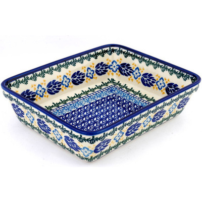 Polish Pottery Rectangular Baker 11&quot;