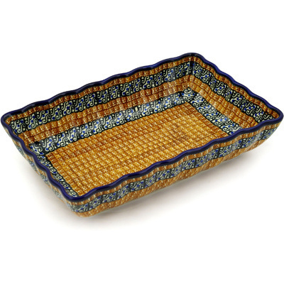 Polish Pottery Rectangular Baker 11&quot; Hearth And Plow